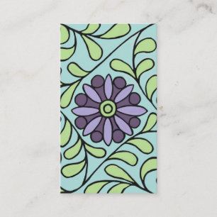 Jugendstil-Blumen- und Reben-Vizitkarte Visitenkarte