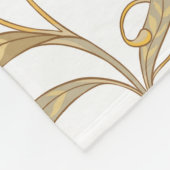 Jugendstil Blumen Vögel Fleecedecke (Ecke)
