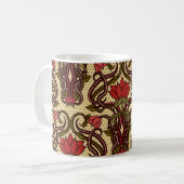 Jugendstil-Blumen-Wallpaper. Kaffeetasse (Vorderseite Links)
