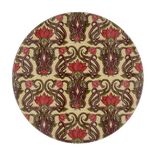 Jugendstil-Blumen-Wallpaper. Schneidebrett