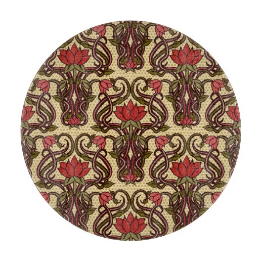 Jugendstil-Blumen-Wallpaper. Schneidebrett (Vorderseite)