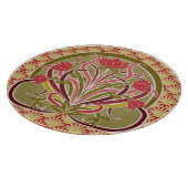 Jugendstil-Blumen-Wallpaper. Schneidebrett (Ecke)