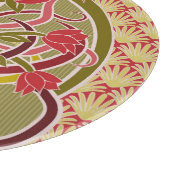 Jugendstil-Blumen-Wallpaper. Schneidebrett (Ecke)