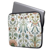Jugendstil-Blumendesign 402 Blumen Laptopschutzhülle (Vorderseite Links)