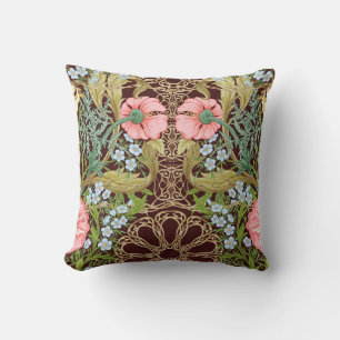 Jugendstil Blumendesign: Farbige Vintage-Muster Kissen