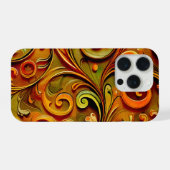 Jugendstil-Blumendesign iPhone Hülle (Rückseite (Horizontal))