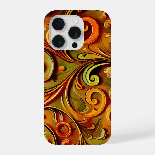 Jugendstil-Blumendesign iPhone Hülle (Rückseite)
