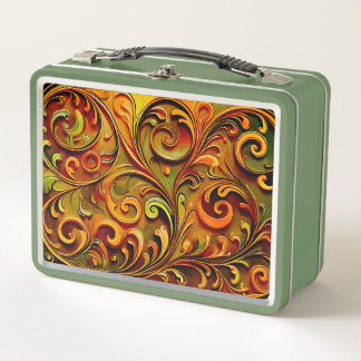 Jugendstil-Blumendesign Metall Brotdose