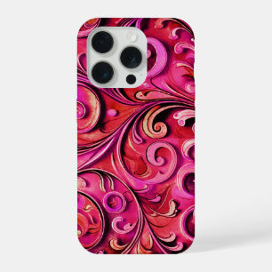 Jugendstil Blumendesign Rostige Rose iPhone 15 Pro Hülle