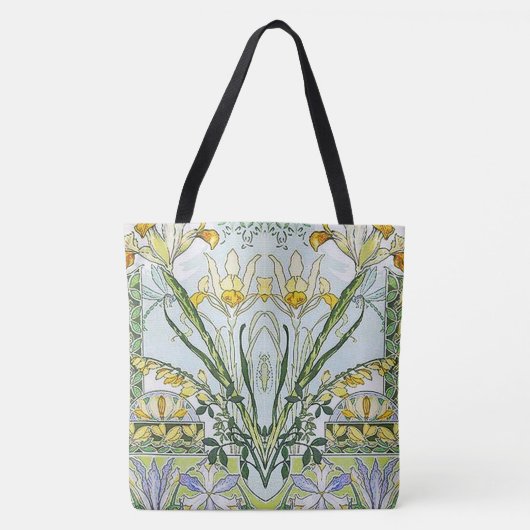 Jugendstil-Blumengarten Tasche (Vorderseite)