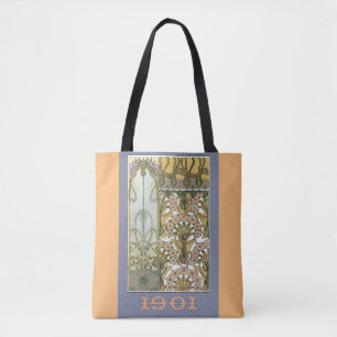 Jugendstil-Blumenmuseum Vintag viktorianisch Tasche