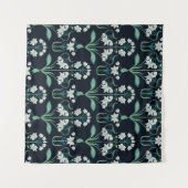 Jugendstil-Blumenmuster, abstrakt nahtlos. Wandteppich (Vorderseite (Horizontal))