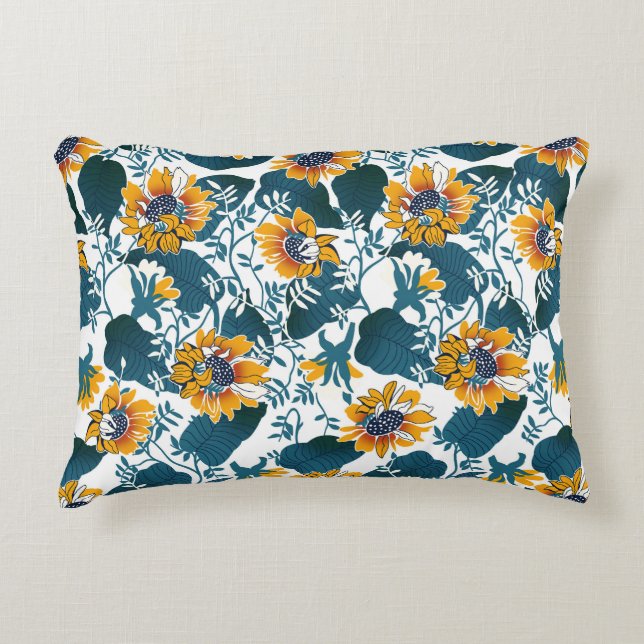 Jugendstil, Blumenmuster. Dekokissen (Vorderseite)