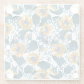 Jugendstil, Blumenmuster. Glasuntersetzer (Rückseite)