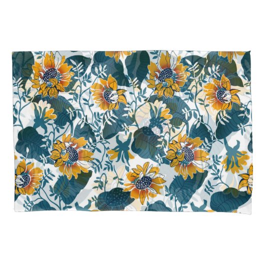 Jugendstil, Blumenmuster. Kissenbezug (Vorderseite)
