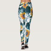 Jugendstil, Blumenmuster. Leggings (Rückseite)