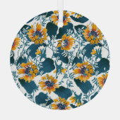 Jugendstil, Blumenmuster. Ornament Aus Glas (Rückseite)