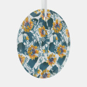 Jugendstil, Blumenmuster. Ornament Aus Glas (Vorderseite Rechts)