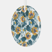 Jugendstil, Blumenmuster. Ornament Aus Glas (Vorderseite links)
