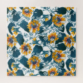 Jugendstil, Blumenmuster. Puzzle (Horizontal)