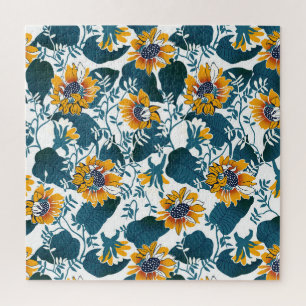 Jugendstil, Blumenmuster. Puzzle