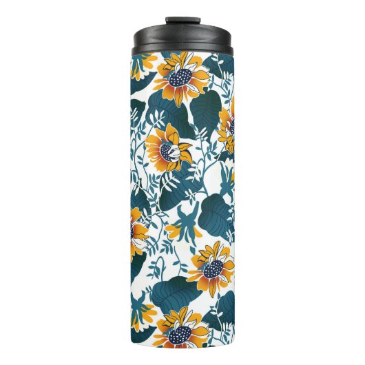 Jugendstil, Blumenmuster. Thermosbecher (Vorderseite)