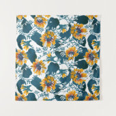 Jugendstil, Blumenmuster. Wandteppich (Vorderseite (Horizontal))
