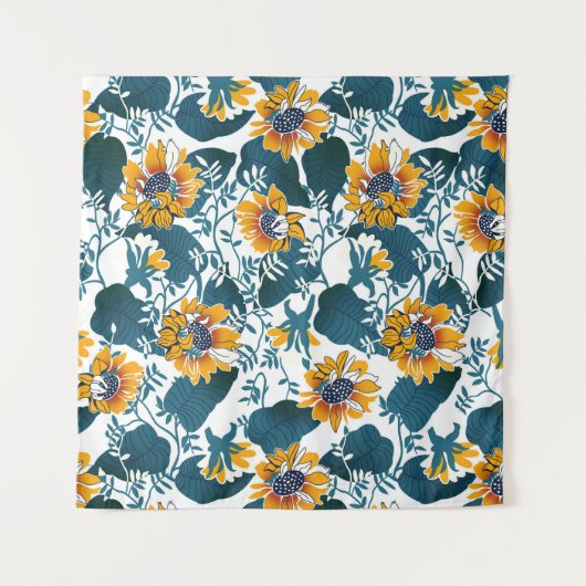 Jugendstil, Blumenmuster. Wandteppich (Vorderseite)