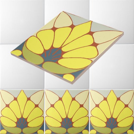 Jugendstil-Blumenmusterfries Fliese