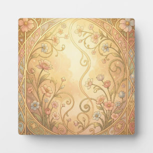 Jugendstil-Blumenrahmen Vintage-Ornamentrahmen Fotoplatte