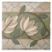 Jugendstil-Blumenschmuck Fliese (Vorderseite)