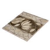 Jugendstil-Blumenschmuck Fliese (Seite)