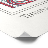 Jugendstil-Blumenstrauß-Blume Textilkunst Poster (Ecke)