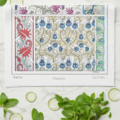 Jugendstil-Blumenthistal Textilkunst verneuil Geschirrtuch (Gefaltet)