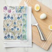 Jugendstil-Blumenthistal Textilkunst verneuil Geschirrtuch (Viertel Falte)