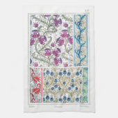 Jugendstil-Blumenthistal Textilkunst verneuil Geschirrtuch (Vertikal)