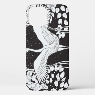 Jugendstil: Blumenvogel-Illustration Case-Mate iPhone Hülle