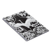 Jugendstil: Blumenvogel-Illustration Notizblock (Rechte Seite)