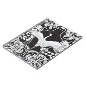 Jugendstil: Blumenvogel-Illustration Notizblock (Linke Seite)
