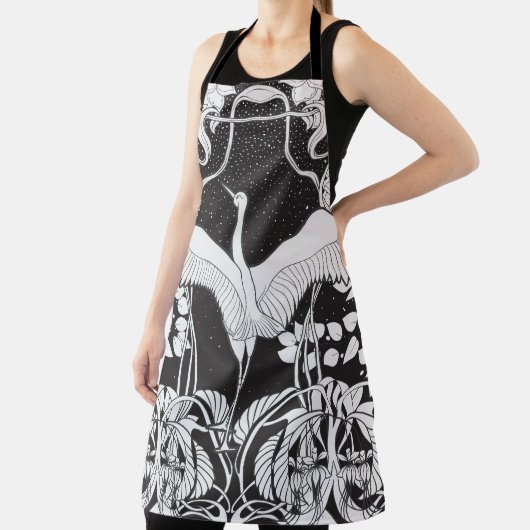 Jugendstil: Blumenvogel-Illustration Schürze (InSitu)