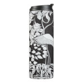 Jugendstil: Blumenvogel-Illustration Thermosbecher (Nach links gedreht)