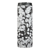 Jugendstil: Blumenvogel-Illustration Thermosbecher (Rückseite)