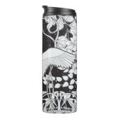 Jugendstil: Blumenvogel-Illustration Thermosbecher (Nach rechts gedreht)