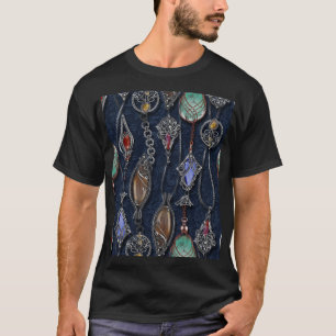 Jugendstil Blumig: Jeans Eleganz. T-Shirt