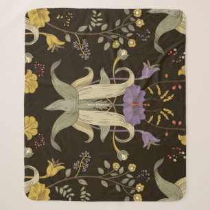 Jugendstil Blumig: Vintage-Muster Sherpadecke