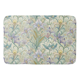 Jugendstil Blumige Botanische Pastell-Badezimmer-D Badematte