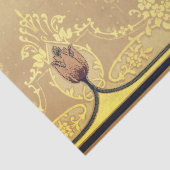 Jugendstil-Blütentuppchen pink und goldfarben eleg Seidenpapier (Detail)