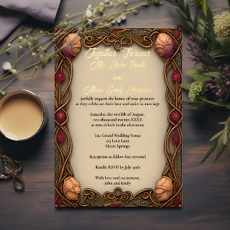 Jugendstil-Border & Foil Letting - Folieneinladung