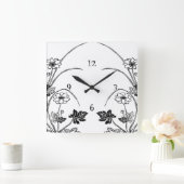 Jugendstil-Botanische Wall Uhr (Zuhause)