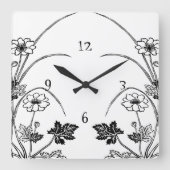 Jugendstil-Botanische Wall Uhr (Vorderseite)